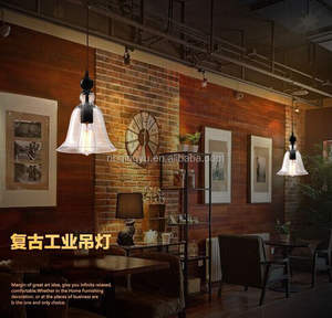 复古玻璃灯罩欧式吊灯，铁质灯体，110V/220V，360度光束角，易于组装 - Product Image 5