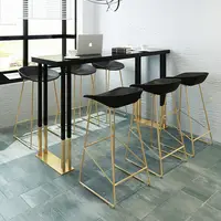 도매 현대 디자인 바 가구 바 의자 골드 금속 바 의자