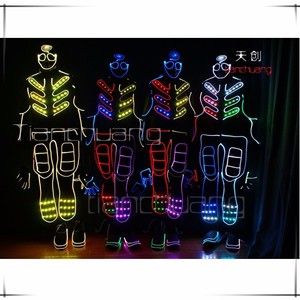 Au Détail Tout Est Ok Avec Ce Éclairage Clignotant LED et Fiber Optique Salopette avec Masque, Gants, Chaussures couverture - Product Image 1