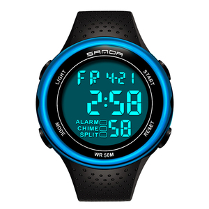 SANDA Sports Fashion LED Men Watches 30M Waterproof <strong>Digital</strong> Watch Week Month Display Calendar Chronograph Alarm <strong>Clock</strong> 375 - Product Image 4