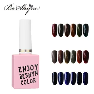 Water Based Temperature Change Color Laser Magnetic Metal Toxic Free Gel 6 Color Nail Polish