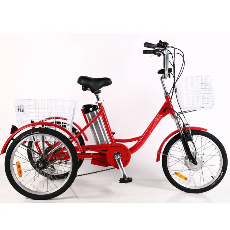 Электрический трехколесный велосипед для взрослых, трехколесный велосипед 250 Вт, моторизованный грузовой трехколесный велосипед, новая модель 2019 года