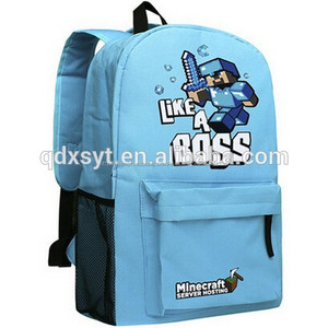 Comme un bo ss day pack <span class=keywords><strong>minecraft</strong></span> mon monde école sac à dos bleu - Product Image 1