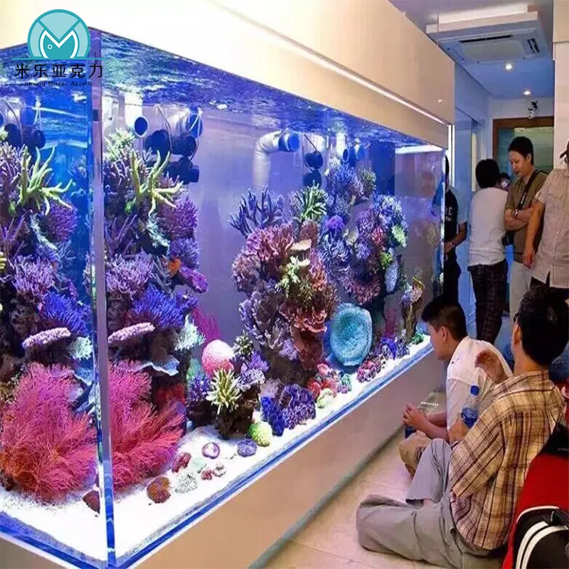베스트 셀러 럭셔리 현대 투명 스타일 수족관 인공 산호 수족관