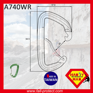 Mosquetón de Aluminio A740WR 24KN - Diseño de Puerta de Alambre para Colgar Hamacas y Montaje de Cuerdas - Product Image 4