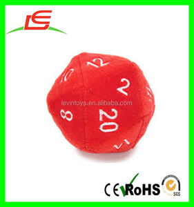 Le b0242 2016 neuen design großhandel rot-<span class=keywords><strong>pl</strong></span>üschigen 20 seitige würfel mit einstelligen - Product Image 2