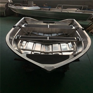 Bateau pneumatique léger en aluminium à fond plat, plancher antidérapant, cadre robuste pour la pêche, la chasse, le travail - Product Image 2