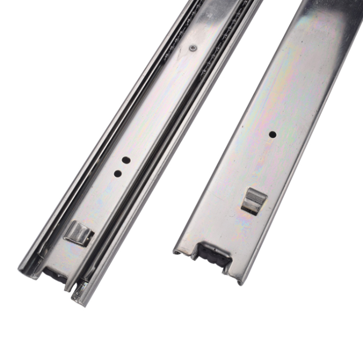 Fois caché fermeture en douceur en acier inoxydable extra longue glissade
