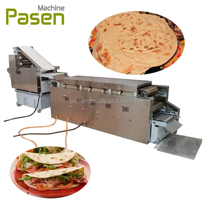 Tự Động Tortilla Maker Máy Chapati Làm Dây Chuyền Sản Xuất Chapati Maker Line