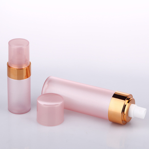 Trong Suốt <span class=keywords><strong>Matte</strong></span> Rose Gold Bao Bì Mỹ Phẩm Container 30Ml 60Ml 200Ml Màu Hồng Pet Nhựa Bơm Chai Màn Hình In Huyết Thanh - Product Image 3