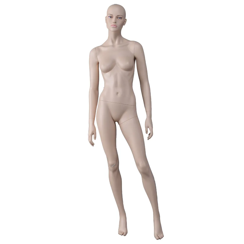 Maniquí de plástico ABS para mujer, venta al por mayor, color de piel, realista, barato, usado, para tienda, peso ligero