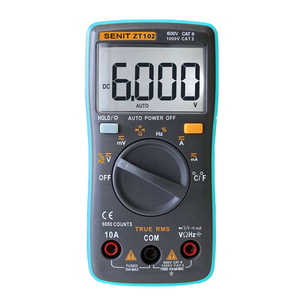 Auto Digital Multimeter Tester 6000 Hitungan AC/DC Ohm Ammeter Suhu Meter ZT102 Meter Tester