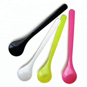 ช้อนพลาสติกเกรดอาหาร7นิ้วแบบใช้แล้วทิ้งด้ามยาวสีเขียวและสีชมพูสำหรับงานปาร์ตี้ใช้ในไต้หวัน - Product Image 2