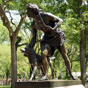 Sculpture de chien de chasse en bronze, 160 cm de haut, 200 kg, moulage personnalisable, décoration de jardin - Product Image 1