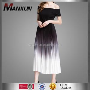 Moda Gradual color <span class=keywords><strong>de</strong></span> hombro del Cuello del Barco Bodycon Plisada Maxi Vestido <span class=keywords><strong>de</strong></span> Fiesta <span class=keywords><strong>de</strong></span> Las Señoras Vestido <span class=keywords><strong>de</strong></span> Noche - Product Image 1