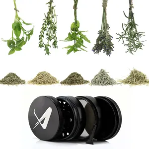 VA Grinder 4 Unidades de Metal De Aluminio Manivela Trituradora de Molino de Mano Tabaco Humo Nuevo