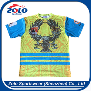 2017 New style make your own custom yellow sublimation rugby jerseys - Product Image 1