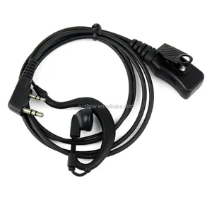 2Pin G a Forma di Auricolare Auricolare PTT MIC Volume Regolabile per Kenwood BAOFENG Retevis TYT WOUXUN Radio Bidirezionale