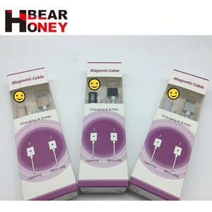 Usine directement fournissons miel ours micro <span class=keywords><strong>2</strong></span> en 1 rapide magnétique usb câble - Product Image 6