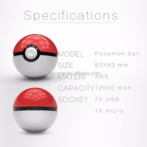 2016 Nueva pokeball gadget <span class=keywords><strong>12000</strong></span> mah banco de la energía con la luz llevada - Product Image 2