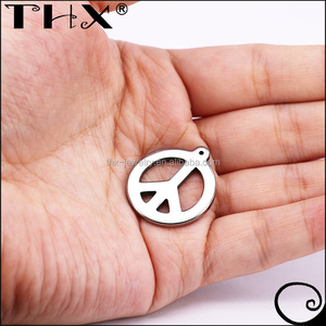 De diseño de moda Unisex de tungsteno colgante <span class=keywords><strong>entrepierna</strong></span> ronda de tungsteno Anti guerra símbolo de signo de colgante para los hombres las mujeres - Product Image 4