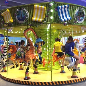 Manèges pour enfants de parc d'attractions commercial, carrousel de Madagascar, manège à vendre - Product Image 2