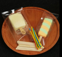 Sacs d'Emballage Thermosoudables en Plastique Transparent à Soudure à Ailette pour Sucettes Glacées DIY