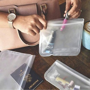 Chất lượng tốt trong suốt ống đồng in Ziplock PEVA Dây Kéo Túi lưu trữ với kích thước tùy chỉnh cho đồ chơi Túi Quà Tặng dịch vụ OEM - Product Image 1