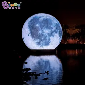 Waterproof PVC 6m Big Inflatable Moon Light Balloon Planet