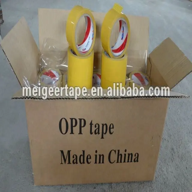 हमारे कारखाने हमारे कोरियाई ग्राहकों को 'OPP बॉक्स पैकिंग टेप के लिए बेज रंग