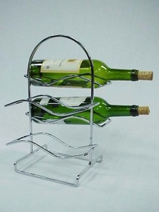 Chrome metal wine bottle holder/bottle display stand - Product Image 5