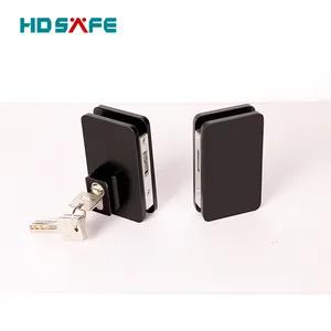 Matted back aluminum sliding hardware safety glass door lock without handle