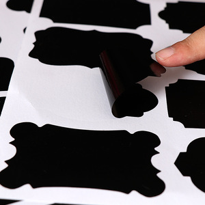 Die Cut Black Waterproof Reusable PVC Chalkboard Stickers,New Cheap Shaped Blackboard <strong>Pantry</strong> Sticker <strong>Labels</strong> - Product Image 2