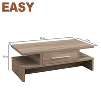 Fait sur commande Moderne En Placage De Bois Café Table Center de Table Pour Salon