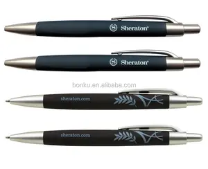Promotional пластиковая шариковая ручка, разрисованный резиновый, Sheraton, не предназначено для использования в отелях, подарок