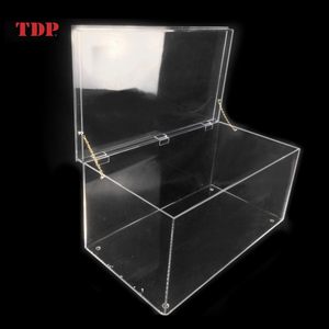 large decorative wholesale clear acrylic storage trunk household storage box with lid