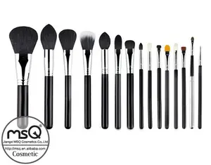 MSQ 15 stücke hochwertigen make-up pinsel schönheit holzgriff make-up pinsel set individuelles logo make-up-pinsel-set