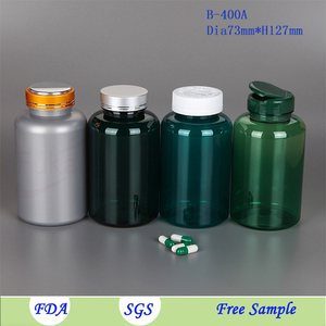 Chemical Industrial Use and PET Material <strong>Green</strong> 400cc Plastic <strong>Bottle</strong> with Flip <strong>Top</strong> Cap for Capsule - Product Image 6