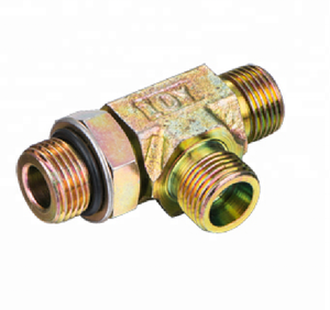 Instalación hidráulica métrica muerde y un/UNF ajustable perno termina con el anillo <span class=keywords><strong>o</strong></span> sellado run tee S Serie - Product Image 1