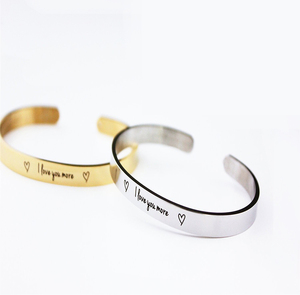 Personalizzato Incidere Braccialetti Dei Braccialetti Del Polsino Del Braccialetto di Coppia Regalo di Anniversario di Matrimonio Del Polsino Memoriale della Scrittura A Mano Del Braccialetto gioiello - Product Image 2