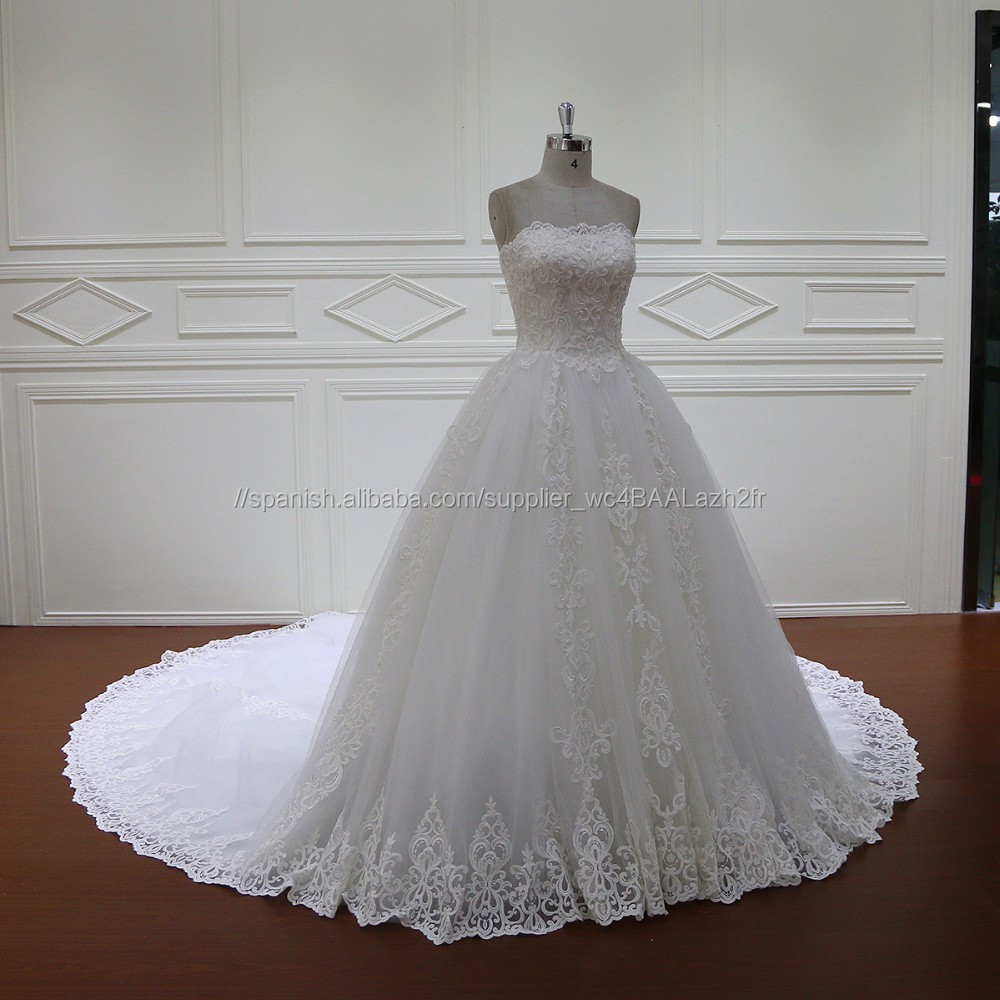 Vestidos de novia esponjosos de princesa crema, vestido de baile elegante  de manga larga, apliques de encaje, vestido de novia de Iglesia 2020, corsé  para novia - AliExpress Bodas y eventos