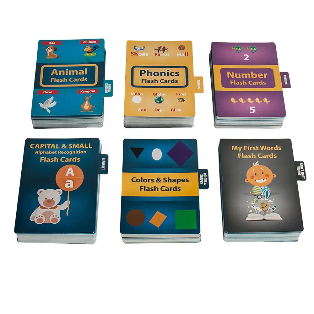 Tarjetas flash de aprendizaje de inteligencia personalizadas, juego de tarjetas de memoria educativas para niños