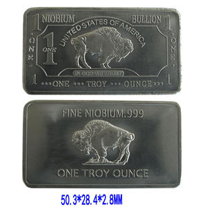 Niob barren 1 Unze Feine Niob Buffalo Bullion Bars C97 - Product Image 1
