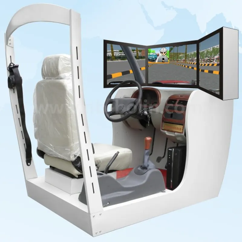 street view car driving simulator with 3 screens