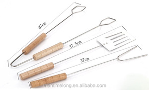 Utensilios para Barbacoa, Juego de 3 Piezas de Acero Inoxidable, Pinzas, Pincho, Tenedor, Pala, Accesorios para Barbacoa - Product Image 2