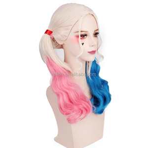 Moda all'ingrosso parrucche da donna Cosplay squadra suicida <span class=keywords><strong>Harley</strong></span> <span class=keywords><strong>Quinn</strong></span> parrucche per la vendita MFJ-0045 - Product Image 2