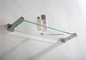 الجدار شنقا الفولاذ المقاوم للصدأ الزجاج أقواس الجرف - Product Image 4