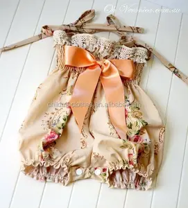 Eco Friendly Baby Kids Jumpsuit Pasgeboren Biologisch 100% Katoenen Baby Meisjes Vintage Baby Rompertjes Voor 1 Tot 3 Jaar