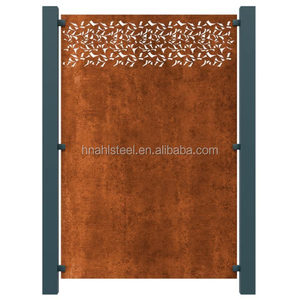 Panneaux de portes décoratives en acier corsage, 12 pièces, perforé, en feuille métallique - Product Image 1