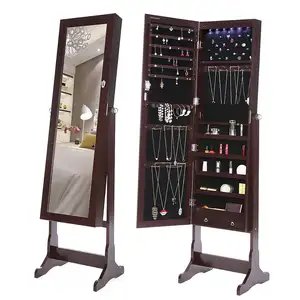 Sống Bán Buôn MDF Armoire Hộp Đồ Trang Sức Gương Cho Tường